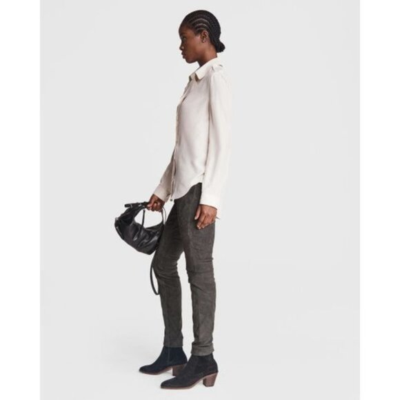 Rag & Bone Women's White Field Silk Blouse Classic Fit Top Size XS - Picture 12 of 12